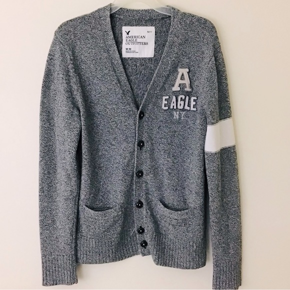 VINTAGE American Eagle Varsity Cardigan Sweater - Picture 4 of 9